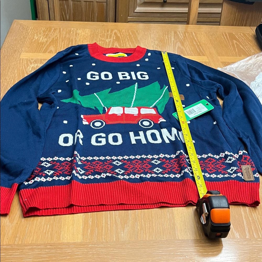 Tipsy Elves Navy and Red Festive Sweater